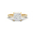 2.67 Ct Princess Cut Moissanite Women Engagement Ring 14K Yellow Gold Plated