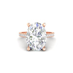 Load image into Gallery viewer, 7 Ct Oval Moissanite Women Engagement Rings 14K White Gold Plated
