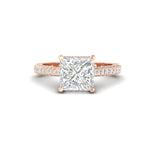 Load image into Gallery viewer, 2.50Ct Princess Cut Moissanite Women Engagement Ring 14K White Gold Plated