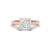 2.67 Ct Princess Cut Moissanite Women Engagement Ring 14K Yellow Gold Plated