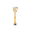 2.67 Ct Princess Cut Moissanite Women Engagement Ring 14K Yellow Gold Plated