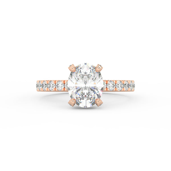 3.18Ct Oval Cut Moissanite Halo Engagement Ring 14K Yellow Gold Plated