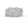 1Ct Round Cut Moissanite Men Cluster Wedding Band Ring 14K Yellow Gold Plated