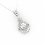 Load image into Gallery viewer, 2Ct Round Cut Moissanite Teardrop Pendant in 14K Rose Gold