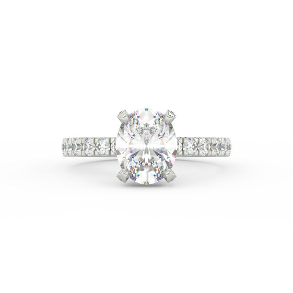 3.18Ct Oval Cut Moissanite Halo Engagement Ring 14K Yellow Gold Plated