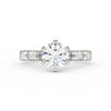 4Ct Round Cut Moissanite Women's Wedding Engagement Ring 14K Yellow Gold Plated