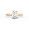 3.18Ct Oval Cut Moissanite Halo Engagement Ring 14K Yellow Gold Plated