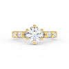 4Ct Round Cut Moissanite Women's Wedding Engagement Ring 14K Yellow Gold Plated