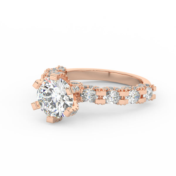 4Ct Round Cut Moissanite Women's Wedding Engagement Ring 14K Yellow Gold Plated