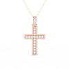 3Ct Round Moissanite Men Cross Pendant 14K Yellow Gold Plated
