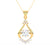 2.44Ct Round Cut Moissanite Teardrop Pendant in 14K Yellow Gold Plated