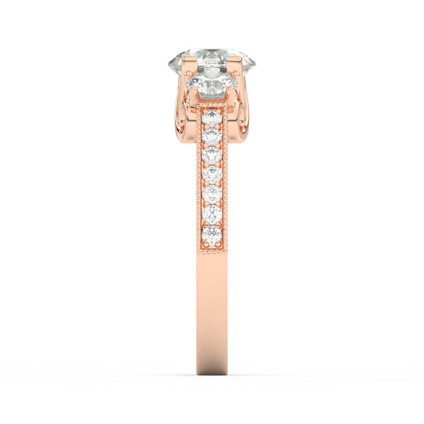 1.95Ct Round Cut Moissanite Women Engagement Wedding Ring 14K Yellow Gold Plated