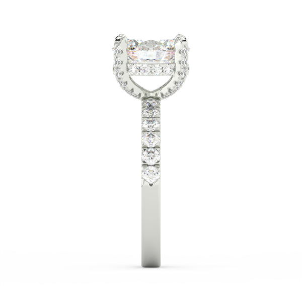 3.18Ct Oval Cut Moissanite Halo Engagement Ring 14K Yellow Gold Plated