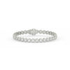 8.70 Ct Round Cut Moissanite Bezel Set Tennis Bracelet 14K Yellow Gold Plated