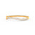 2.55Ct Round Cut Moissanite Wave Bangle Bracelet 14K Yellow Gold Plated