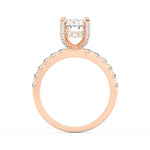 Load image into Gallery viewer, 2Ct Oval Cut Moissanite Halo Engagement Ring 14K White Gold Plated