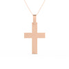 3Ct Round Moissanite Men Cross Pendant 14K Yellow Gold Plated