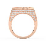 Load image into Gallery viewer, 5Ct Round Cut Moissanite Men’s Cluster Ring 14K White Gold Plated