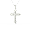 1.51Ct Round Cut Moissanite Men’s Cross Pendant in 14K White Gold