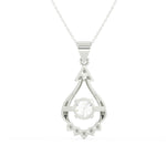 Load image into Gallery viewer, 2Ct Round Cut Moissanite Teardrop Pendant in 14K Rose Gold