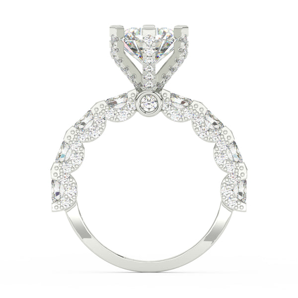 4Ct Round Cut Moissanite Women's Wedding Engagement Ring 14K Yellow Gold Plated