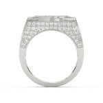 Load image into Gallery viewer, 5Ct Round Cut Moissanite Men’s Cluster Ring 14K White Gold Plated