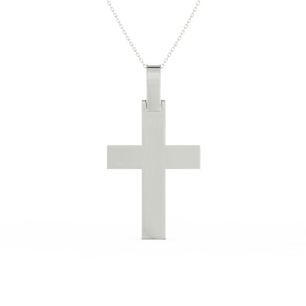 3Ct Round Moissanite Men Cross Pendant 14K Yellow Gold Plated