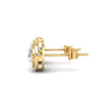 2.94Ct Round Cut Moissanite Halo Stud Earrings 14K Gold Plated Screw Back