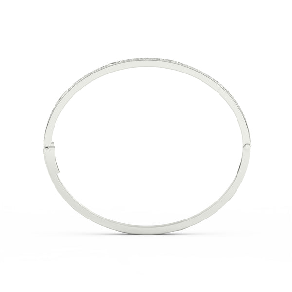 6.80 Ct Round Cut Moissanite Pave Set Cartier Bangle 14K Yellow Gold Plated