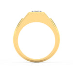 Load image into Gallery viewer, 2Ct Princess Cut Moissanite Men’s Solitaire Ring 14K Yellow Gold Plated