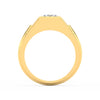 2Ct Princess Cut Moissanite Men’s Solitaire Ring 14K Yellow Gold Plated