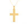 3Ct Round Moissanite Men Cross Pendant 14K Yellow Gold Plated