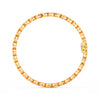 8.70 Ct Round Cut Moissanite Bezel Set Tennis Bracelet 14K Yellow Gold Plated