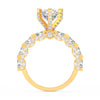 4Ct Round Cut Moissanite Women's Wedding Engagement Ring 14K Yellow Gold Plated