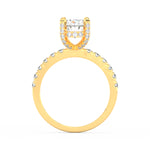 Load image into Gallery viewer, 2Ct Oval Cut Moissanite Halo Engagement Ring 14K White Gold Plated