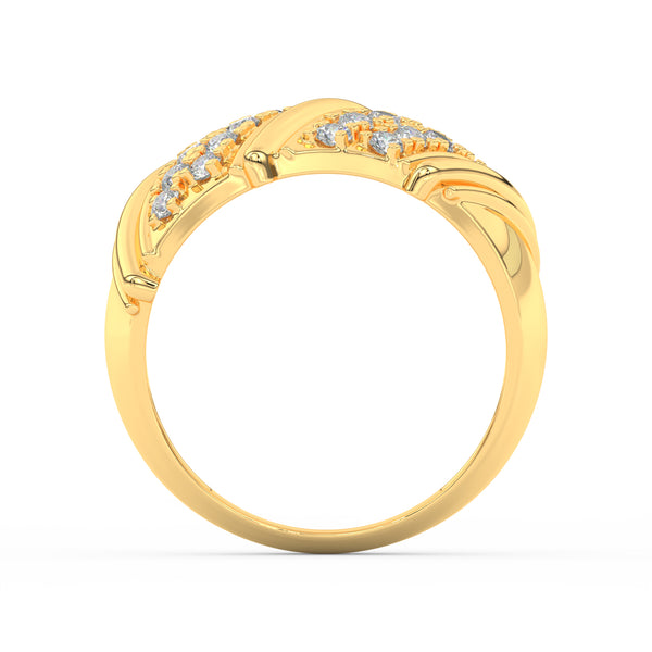 1Ct Round Cut Moissanite Men Cluster Wedding Band Ring 14K Yellow Gold Plated