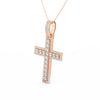 3Ct Round Moissanite Men Cross Pendant 14K Yellow Gold Plated