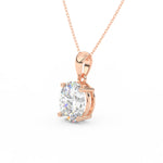 Load image into Gallery viewer, Oval Cut Moissanite Solitaire Pendant in 14K Yellow Gold