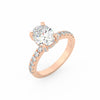 3.18Ct Oval Cut Moissanite Halo Engagement Ring 14K Yellow Gold Plated