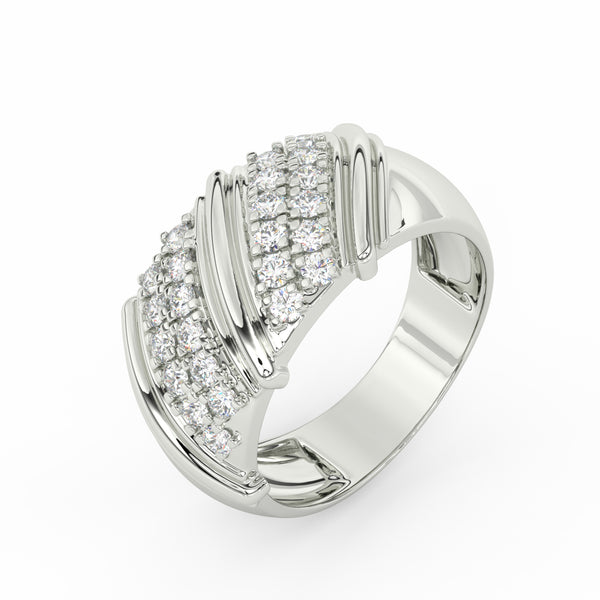 1Ct Round Cut Moissanite Men Cluster Wedding Band Ring 14K Yellow Gold Plated