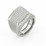 Load image into Gallery viewer, 5Ct Round Cut Moissanite Men’s Cluster Ring 14K White Gold Plated