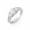 1.95Ct Round Cut Moissanite Women Engagement Wedding Ring 14K Yellow Gold Plated