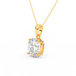 Load image into Gallery viewer, Oval Cut Moissanite Solitaire Pendant in 14K Yellow Gold