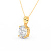 Oval Cut Moissanite Solitaire Pendant in 14K Yellow Gold