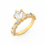 Load image into Gallery viewer, 3Ct Round Cut Moissanite Women's Wedding Engagement Ring – 14K White Gold Plated