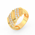 Load image into Gallery viewer, 2Ct Round Cut Moissanite Men Cluster Wedding Band Ring 14K Yellow Gold Plated
