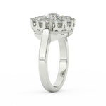 Load image into Gallery viewer, 3Ct Round Cut Moissanite Women Cluster Engagement Ring 14K Yellow Gold Plated