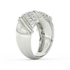 1Ct Round Cut Moissanite Men Cluster Wedding Band Ring 14K Yellow Gold Plated