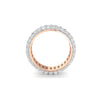 3.92 CT Round Cut Moissanite Men Wedding Band Ring 14K White Gold Plated