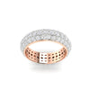 3.92 CT Round Cut Moissanite Men Wedding Band Ring 14K White Gold Plated